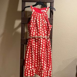 Eliza J red and white dress